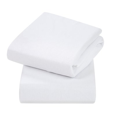 Clevamama Crib 2 Pack Fitted Sheets - White - Default