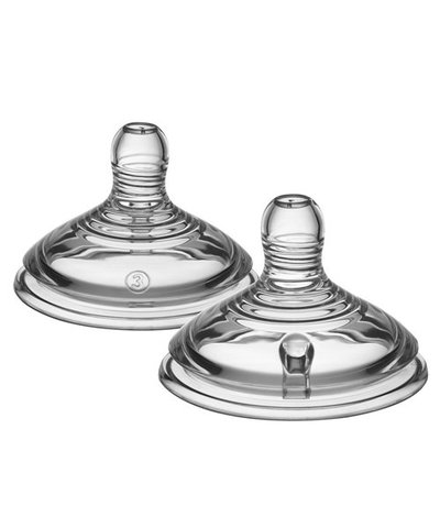 Tommee Tippee Closer to Nature Easivent Fast Flow Teats - 2 Pk