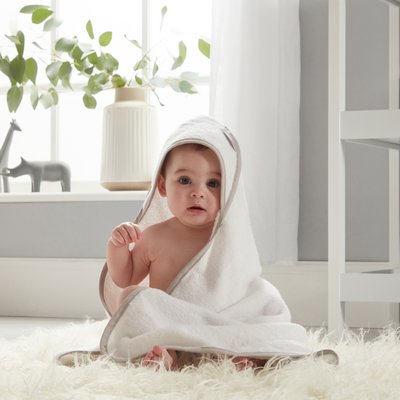 Shnuggle Hooded Towel - White