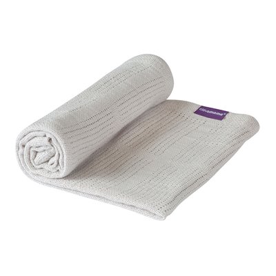 Clevamama Cot/Cot Bed Cellular Blanket 120 x 140 cm - Grey - Default