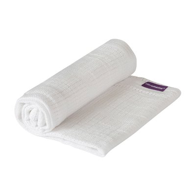 Clevamama Cot/Cot Bed Cellular Blanket 120 x 140 cm - White