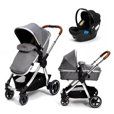 Babylo Panorama XT Travel System - Grey Herringbone - Default
