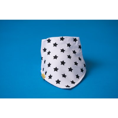 Babyboo DribbleBoo Bandana Bib - White/Black Stars - Default