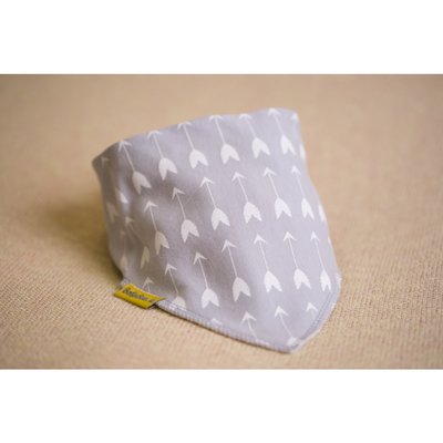 Babyboo DribbleBoo Bandana Bib - Grey/White Arrows - Default