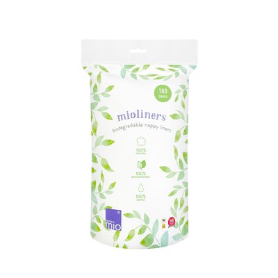 Bambino Mio Biodegradable Nappy Liners 160 Pack - Default