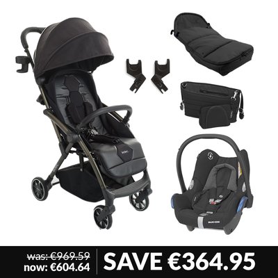 Leclerc Baby Hexagon stroller carbon black with Maxi Cosi Cabriofix  bundle