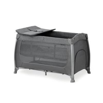 Hauck Play N Relax Travel Cot - Melange Charcoal