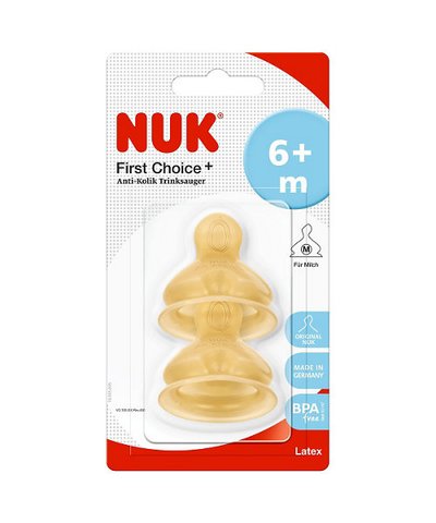 Nuk First Choice+ Latex Teat Medium Hole Size 2