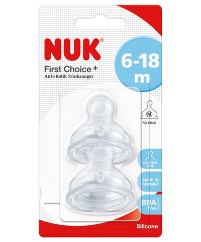 Nuk First Choice+ Silicone Teat Medium Hole Size 2