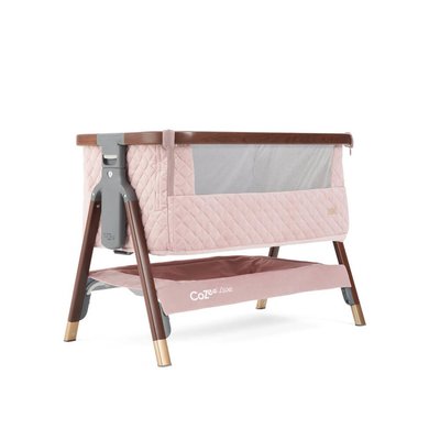 Tutti Bambini Cozee Luxe Bedside Crib - Walnut/Blush