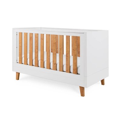 Tutti Bambini Como 3in1 Cot Bed - White/Rosewood