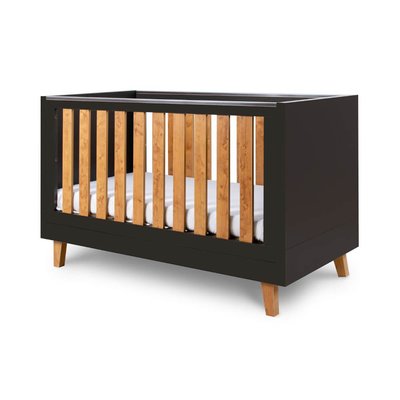 Tutti Bambini Como 3in1 Cot Bed - Slate Grey/Rosewood