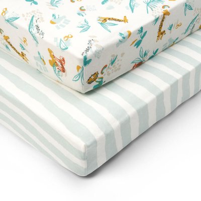 Tutti Bambini Fitted Cot Bed Sheets 2pk - Our Planet