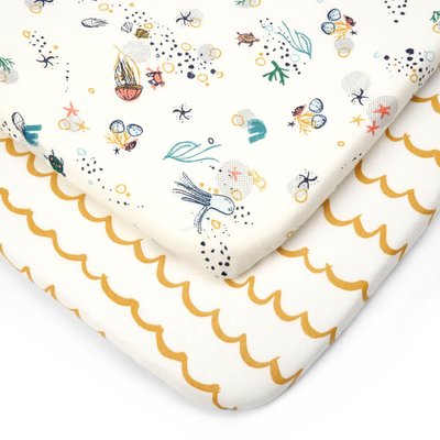 Tutti Bambini Fitted Cozee Crib Sheets 2pk - Our Planet