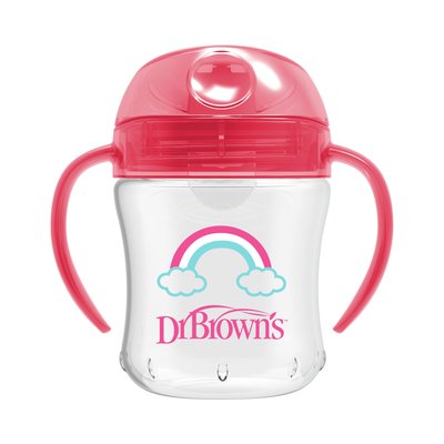Dr Brown 180ml Soft- Spout Transition Cup - Pink