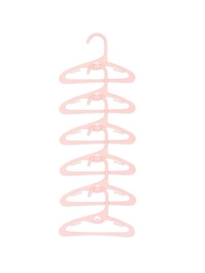 6 Pack Plastic Hangers - Pink