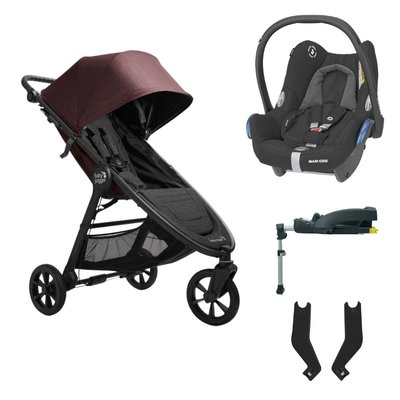 Baby Jogger City Mini GT2 Stroller & Car Seat Bundle - Brick Mahogany