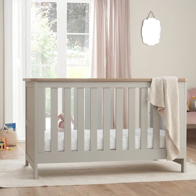 Tutti Bambini Verona Cot Bed- Dove Grey/Oak - Default