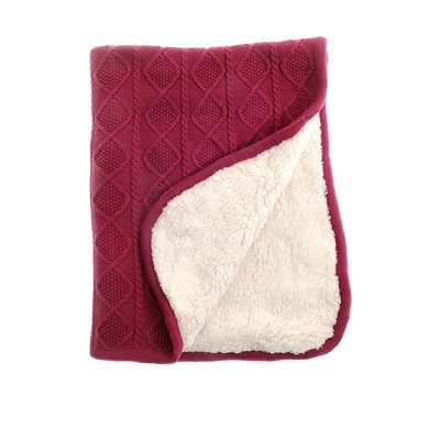 Ziggle Sherpa Fleece Blanket - Raspeberry Pink