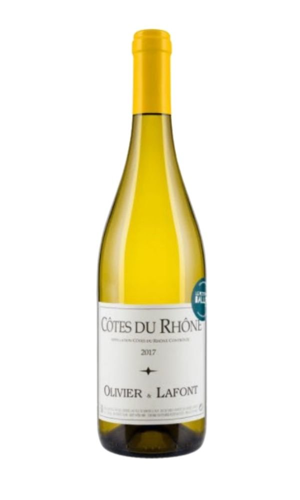 Cotes du Rhône Blanc by Olivier & Lafont (Case of 6 – French White Wine)