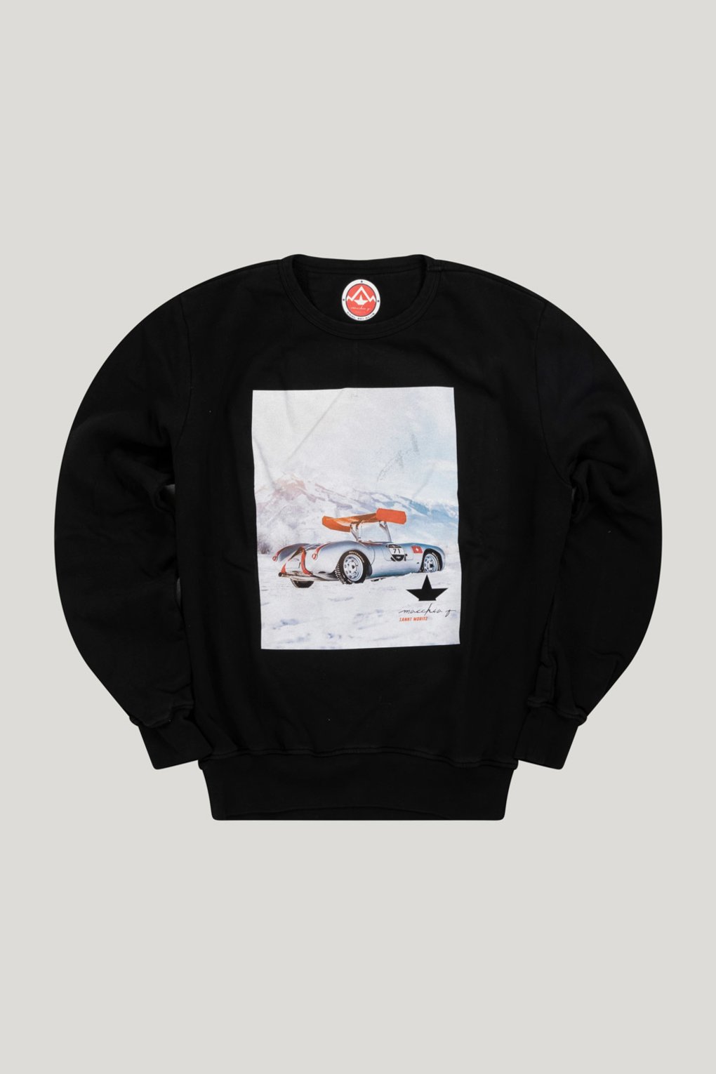 Cotton sweatshirt with print - Winter Print 5 Black