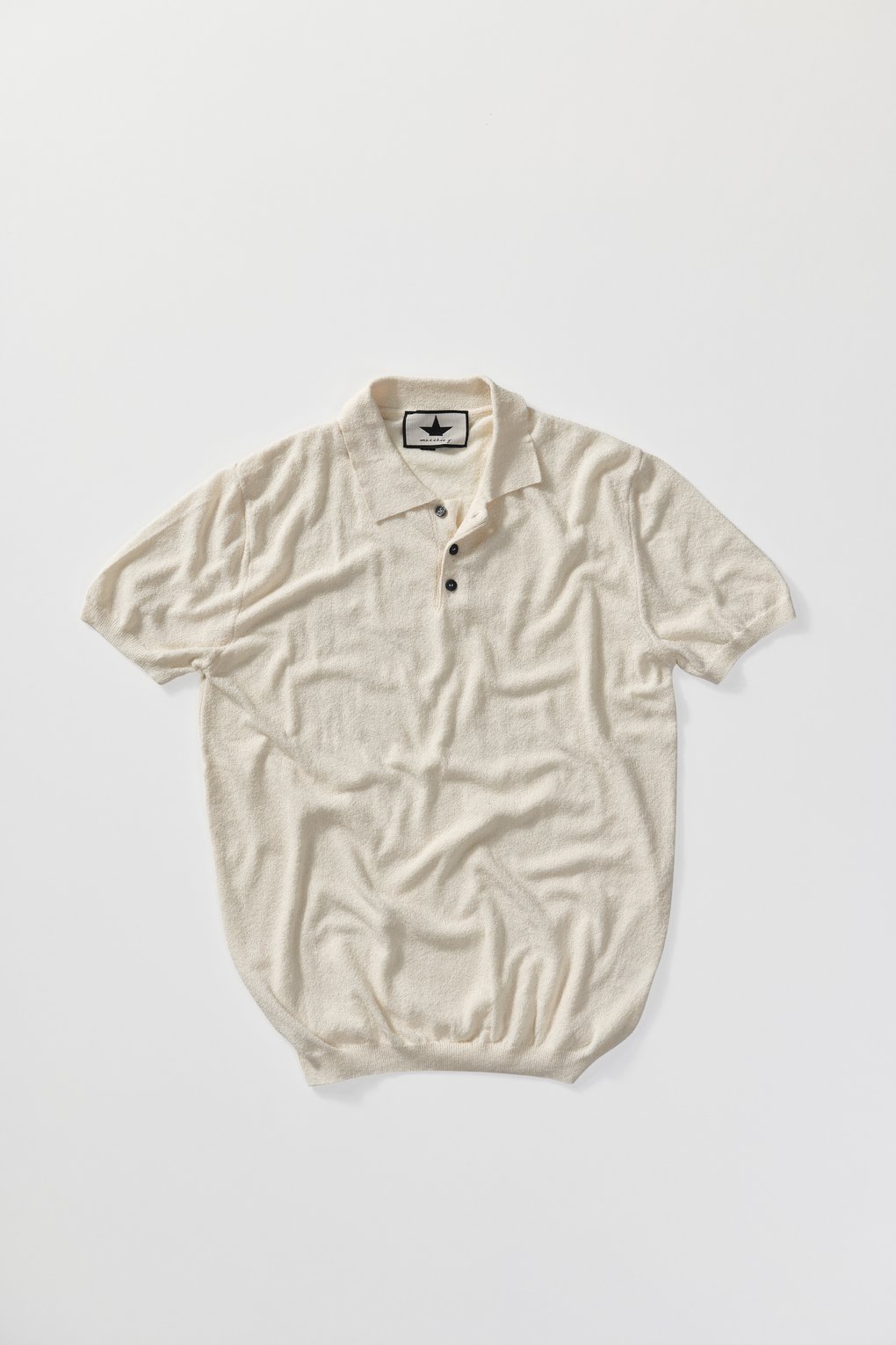 Terry fleece polo T-shirt - Off White