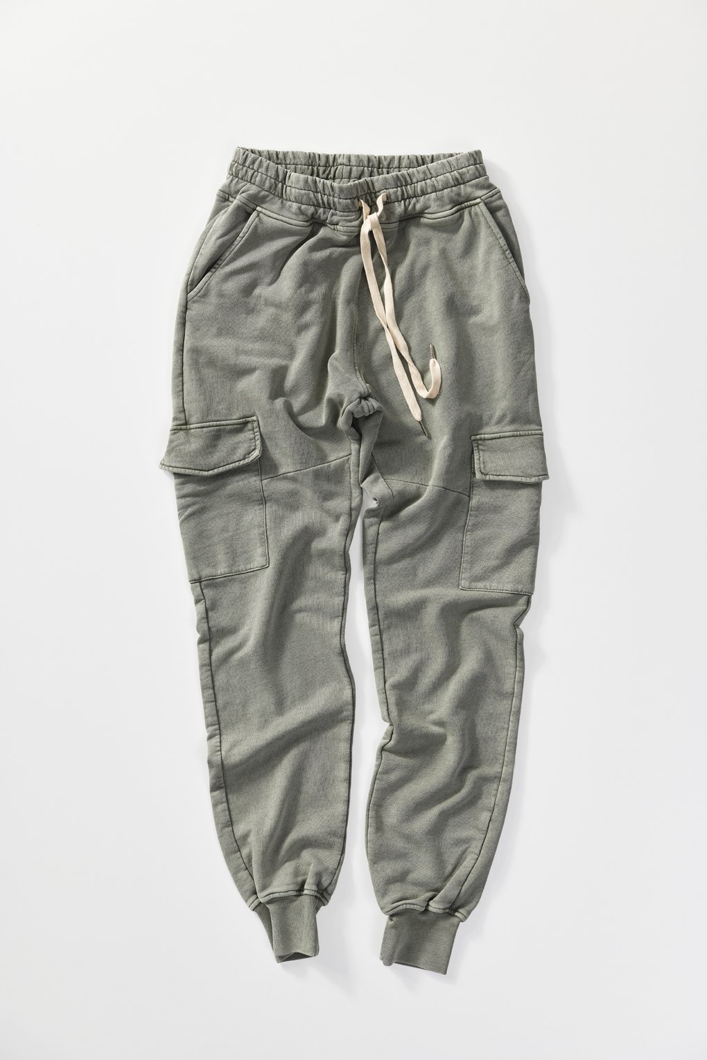 Sweatpants with cargo pockets - Army Green