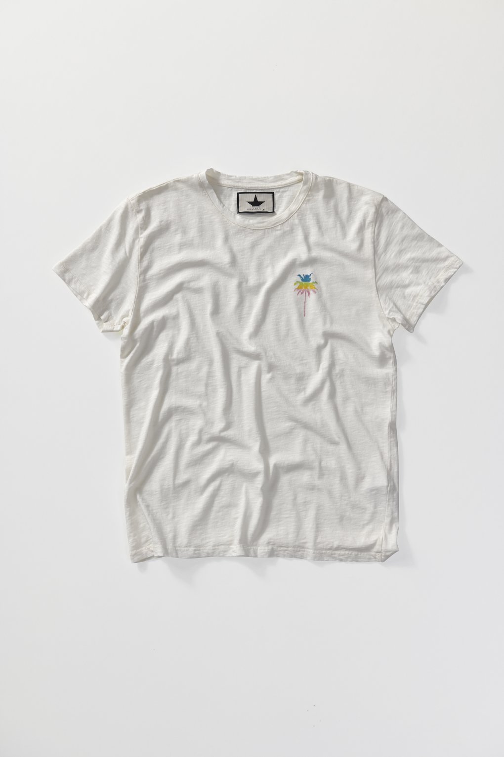 T-shirt in washed jersey - Off White