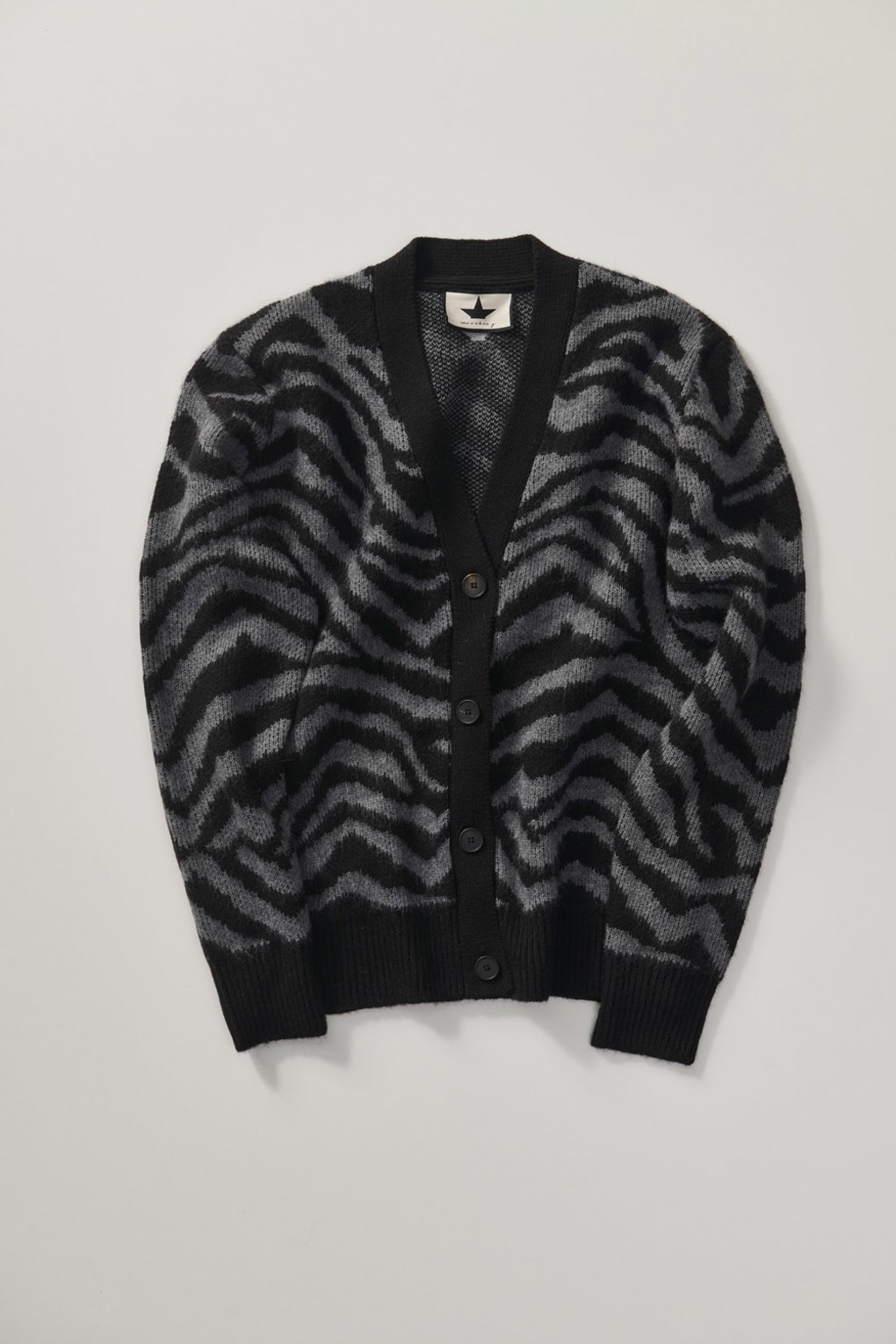 Zebra wool blend cardigan - Grey