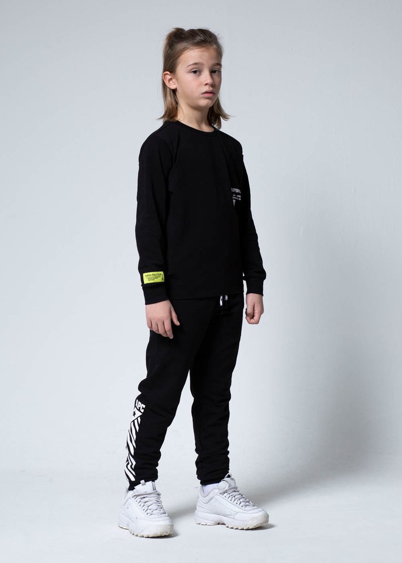 COTTON SWEATPANTS WITH CONTRASTING PRINTED LOGO