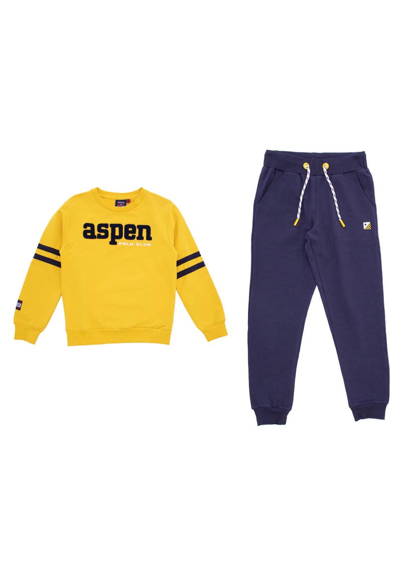 COTTON TRACKSUIT WITH APPLIED LOGO