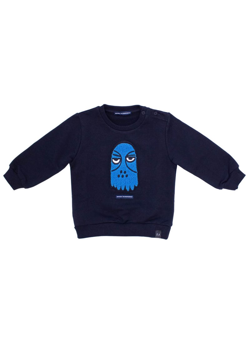 COTTON SWEATSHIRT WITH LITTLE MONSTER APPLICATION