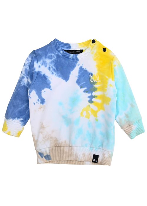 BOY SHORT SLEEVES COTTON T-SHIRT WITH TIE-DYE EFFECT