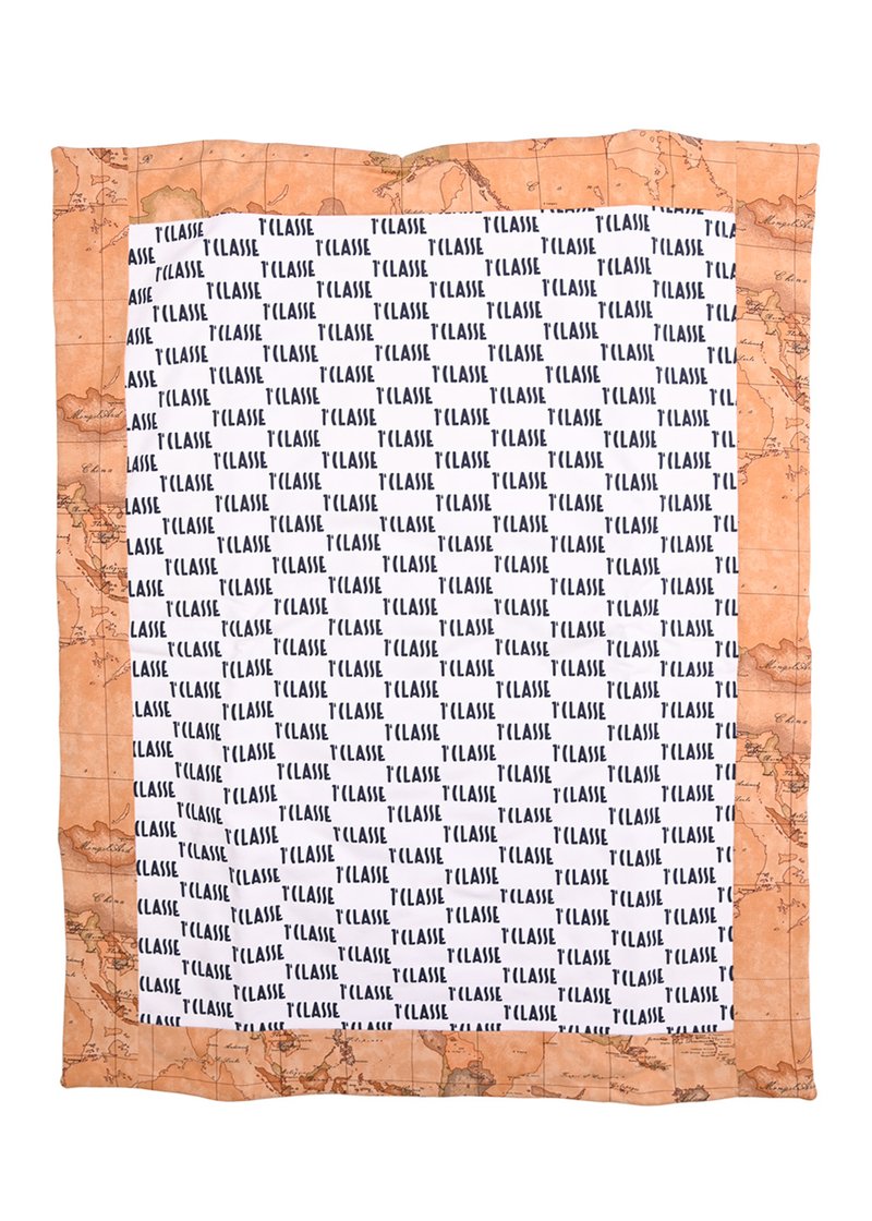 COTTON BLANKET WITH PRINTED LOGO