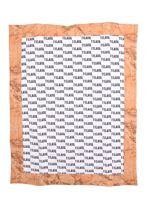 COTTON BLANKET WITH PRINTED LOGO