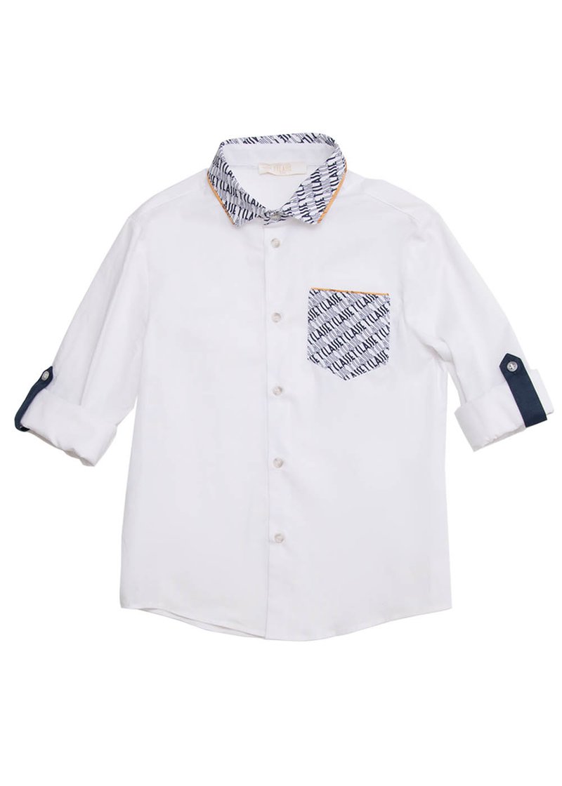 COTTON SHIRT WITH GEO CLASSIC PRINT