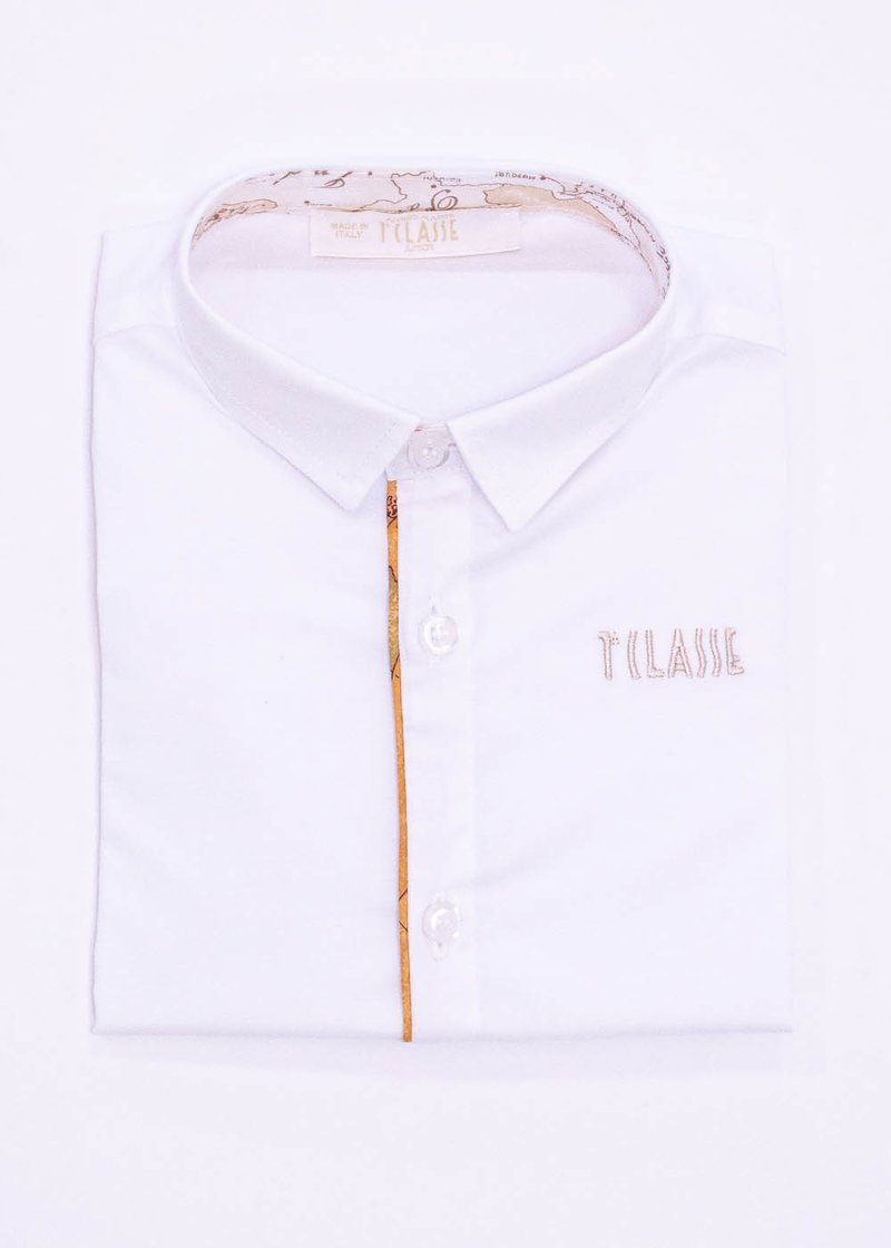 COTTON SHIRT WITH EMBROIDERED LOGO