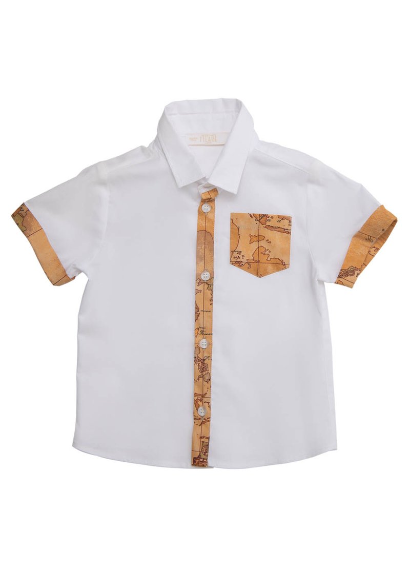 COTTON SHIRT WITH GEO CLASSIC PRINT