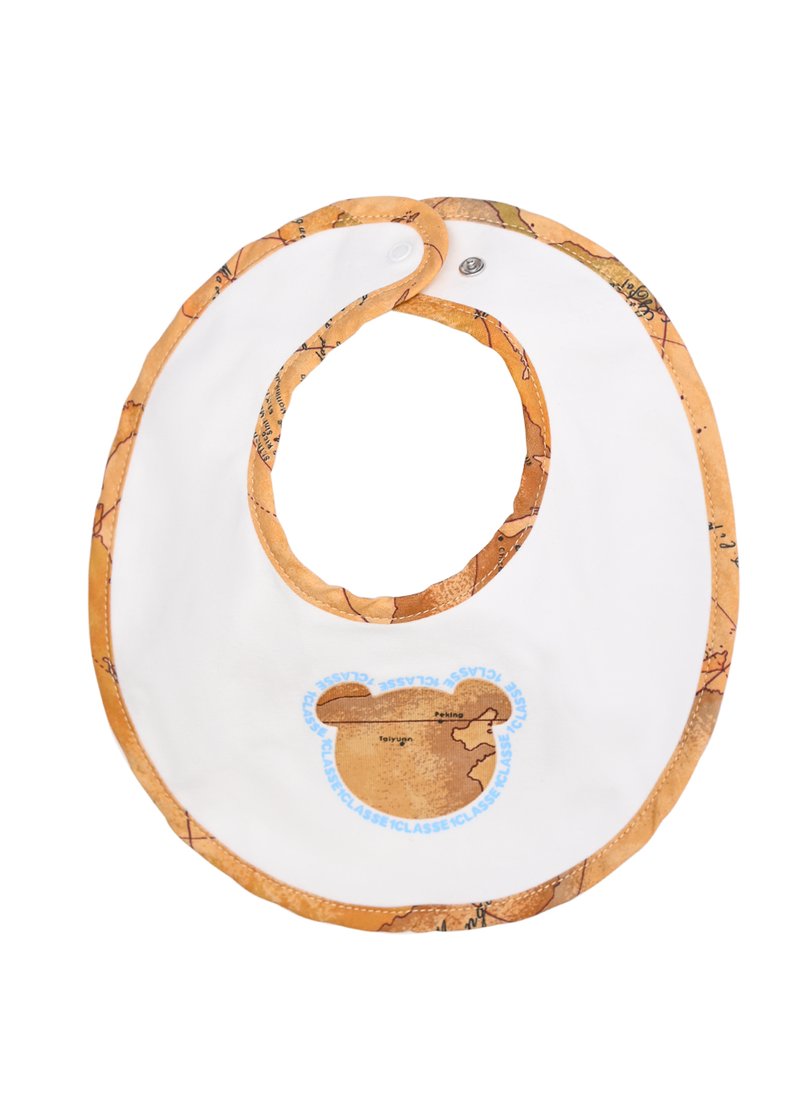 BABY BIB WITH EMBROIDERED TEDDY BEAR