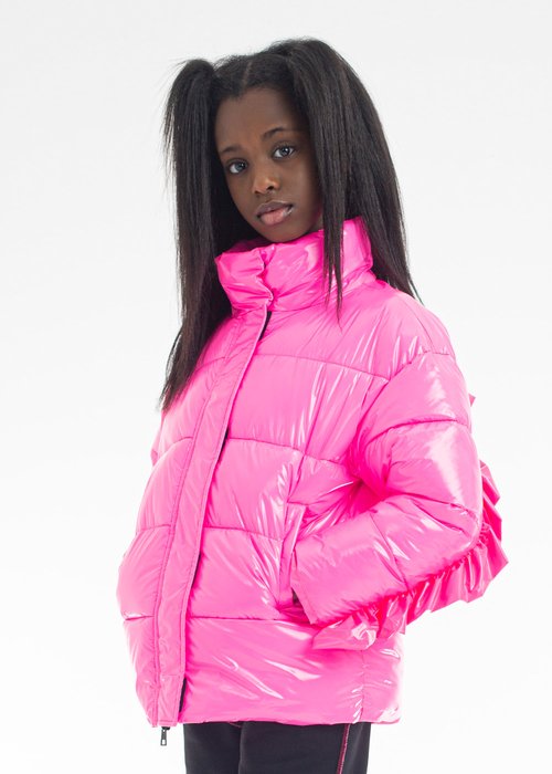 FLUO PINK CHILD'S DOWN JACKET