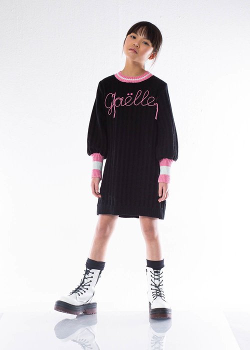 KNIT DRESS WITH EMBROIDERED LOGO