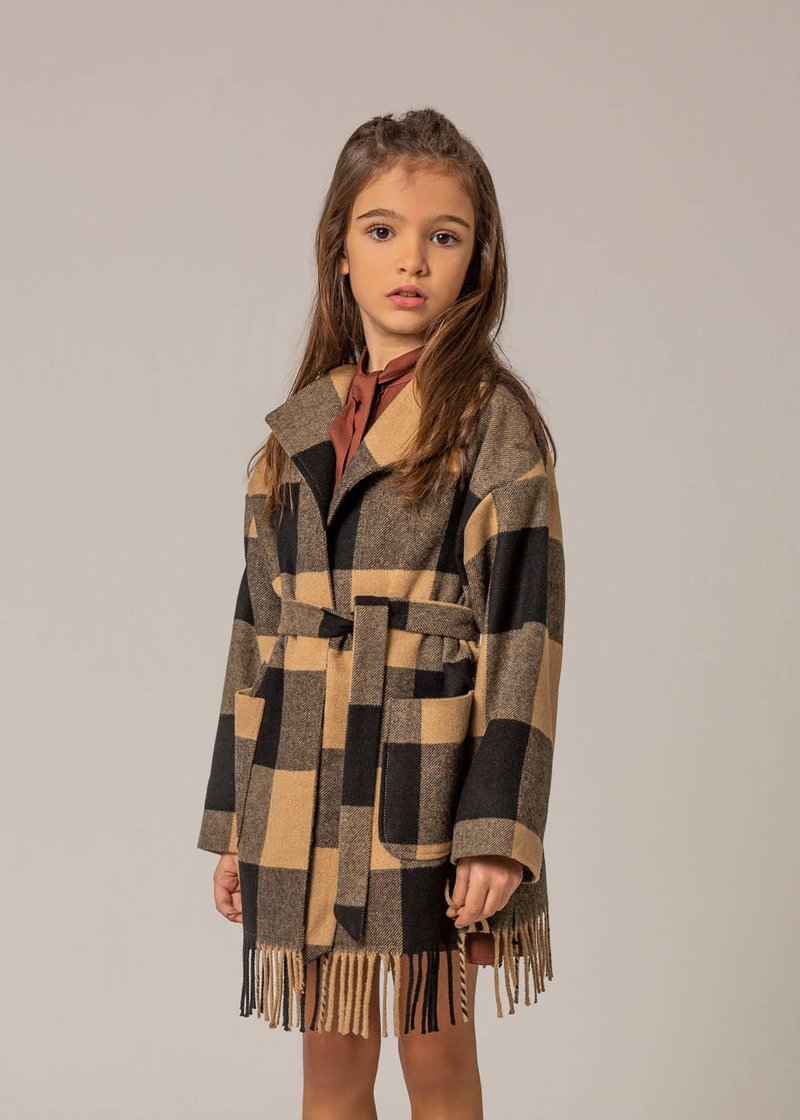 TRENCH COAT WITH CHECKED PATTERN