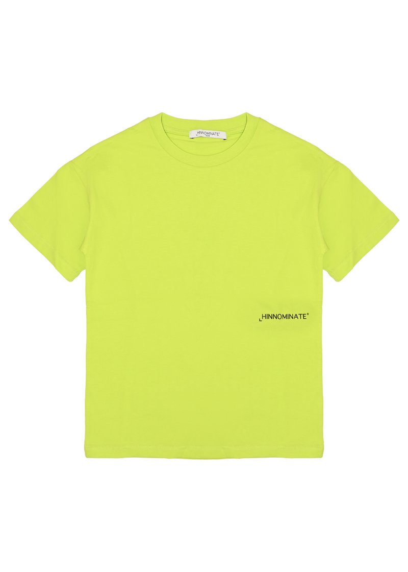 GREEN COTTON SHORT-SLEEVED T-SHIRT WITH LOGO PRINT