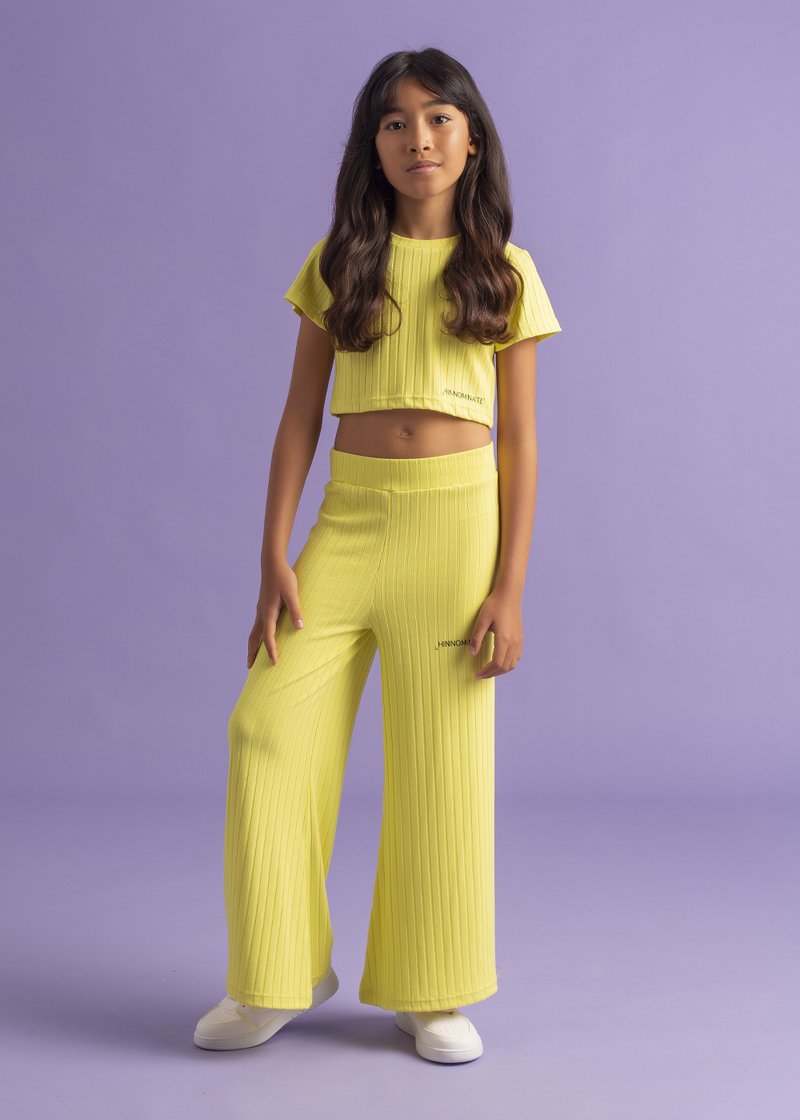 WIDE LEG TROUSERS WITH ELASTIC WAIST
