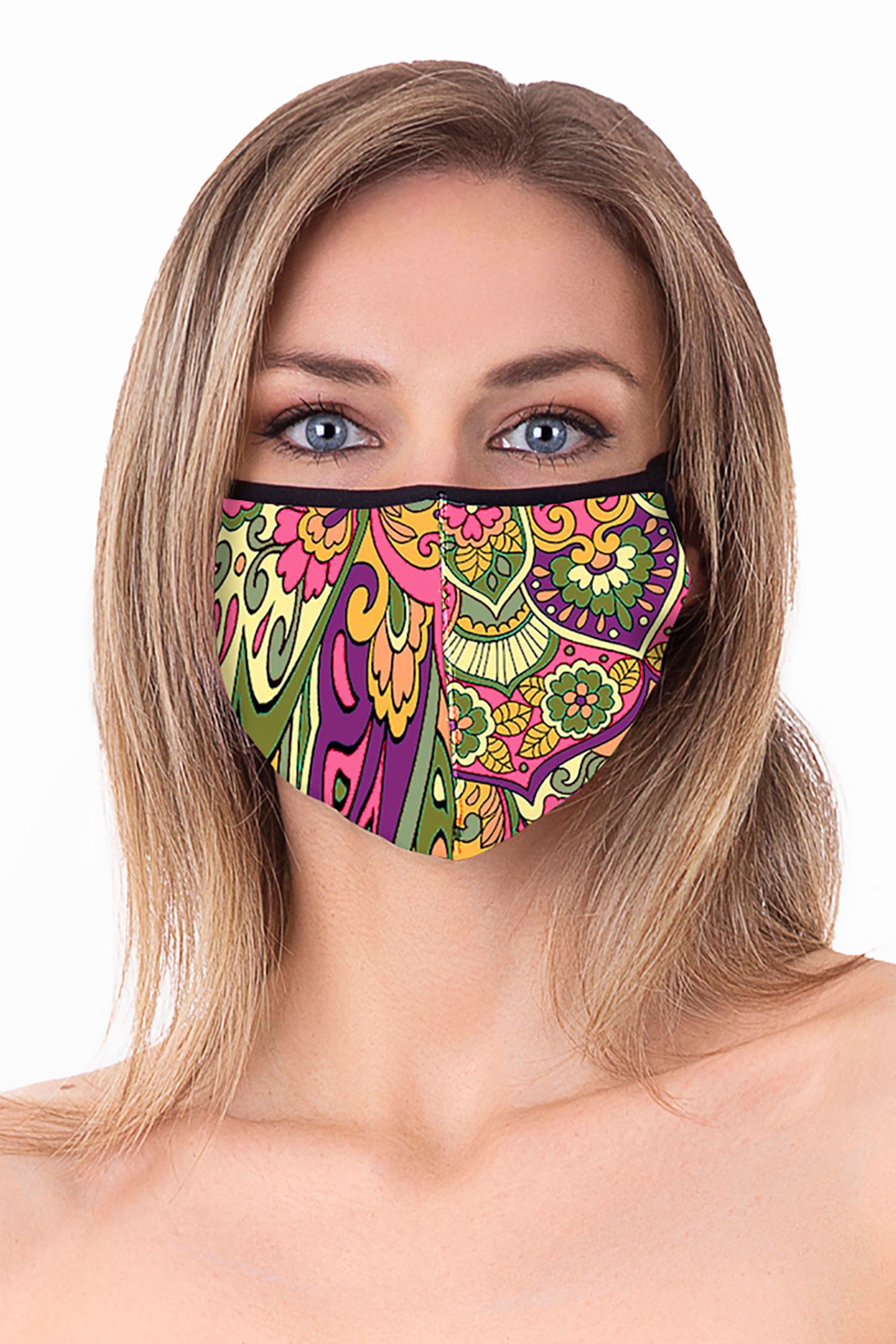 Cloth face mask - Mandala Fuxia