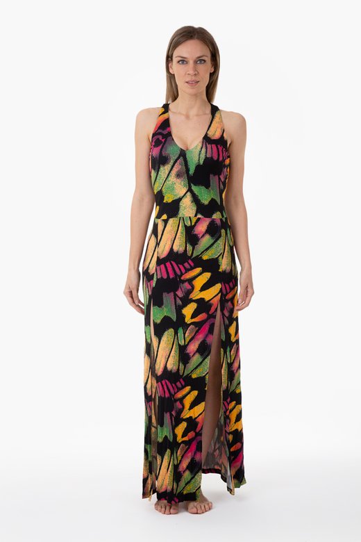 JERSEY LONG DRESS WITH SLITS