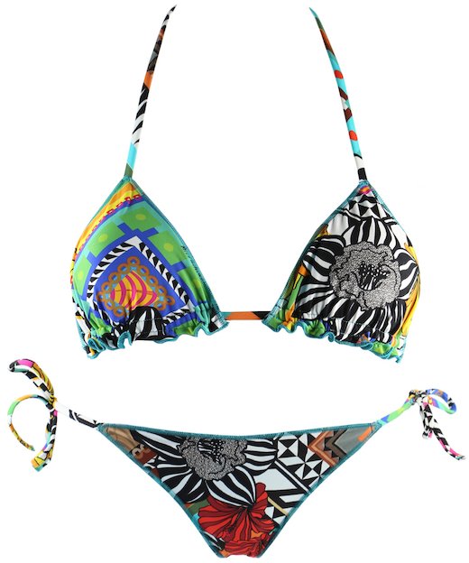BIKINI CURLY PRINTED TRIANGLE 1767 - Cugi+Curo