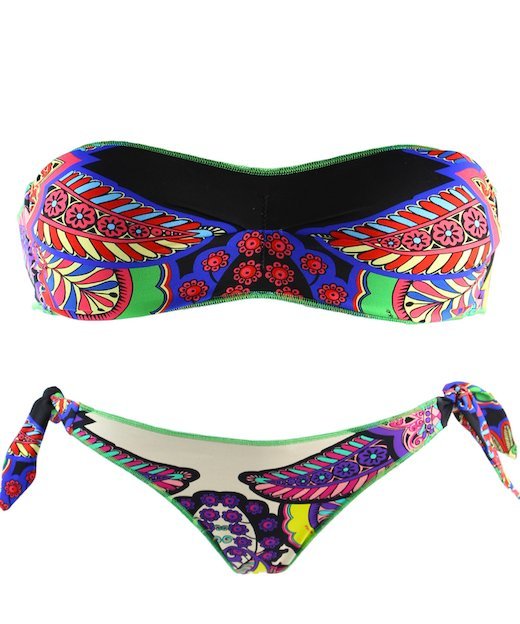 CURLY BIKINI BANDEAU 1768 MIX - Dene+Decr