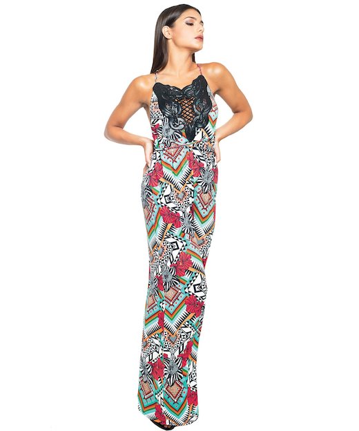 ABITO LUNGO AMERICANA JERSEY 3715 - Scudi Rosso