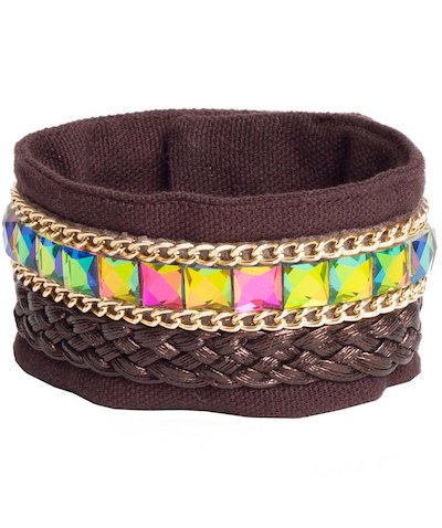 bracciale pietre cangianti e trecce - Mixg